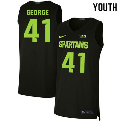 Youth Conner George Michigan State Spartans #41 Nike NCAA Black Authentic College Stitched Basketball Jersey XJ50J61EY